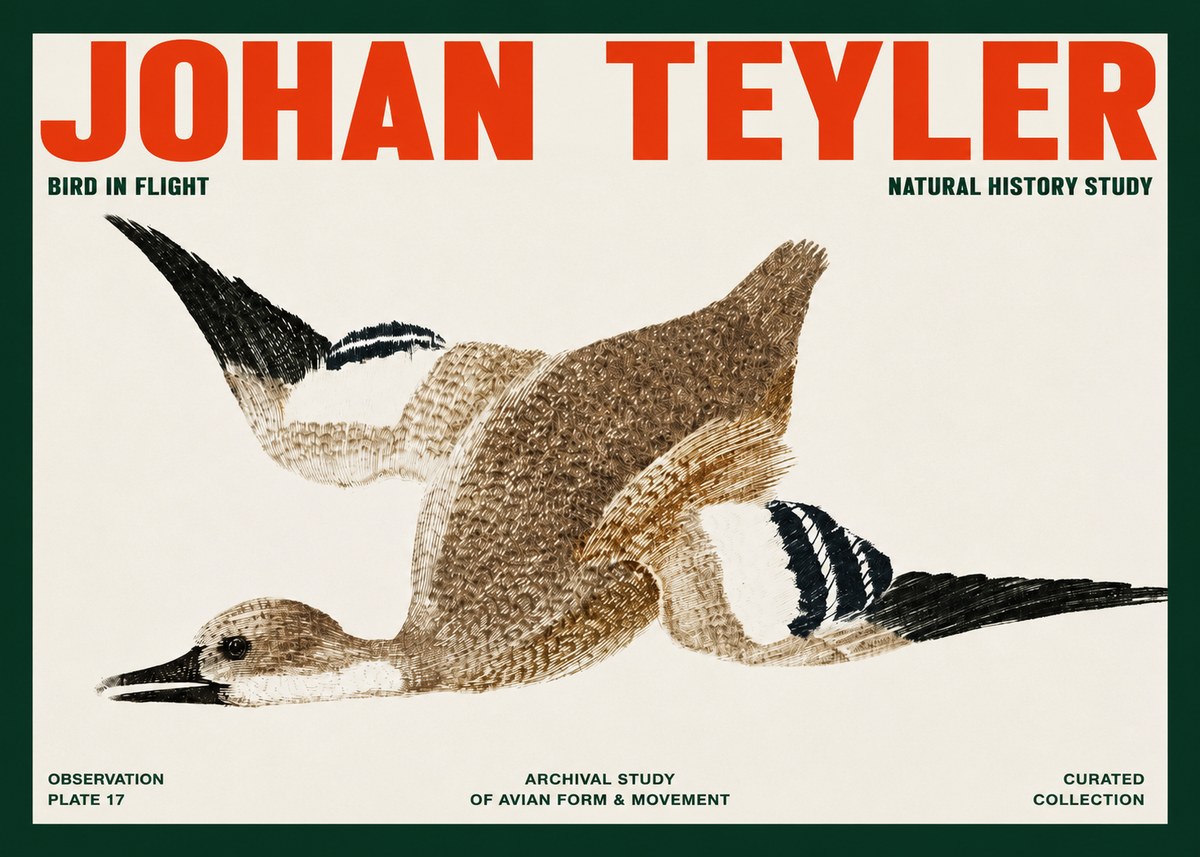 Johan Teyler Bird in Flight II No2 - Affiche