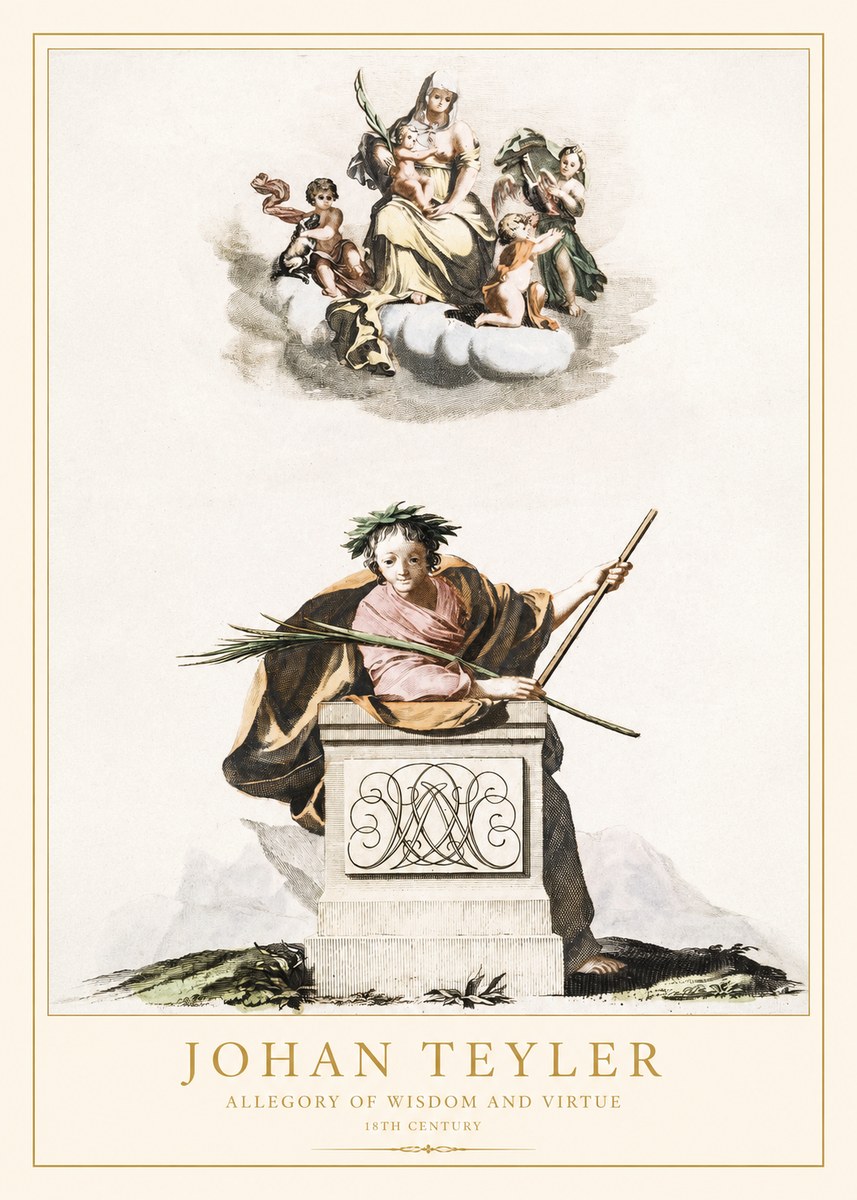 Johan Teyler Allegory of Wisdom and Virtue No1 - Affiche