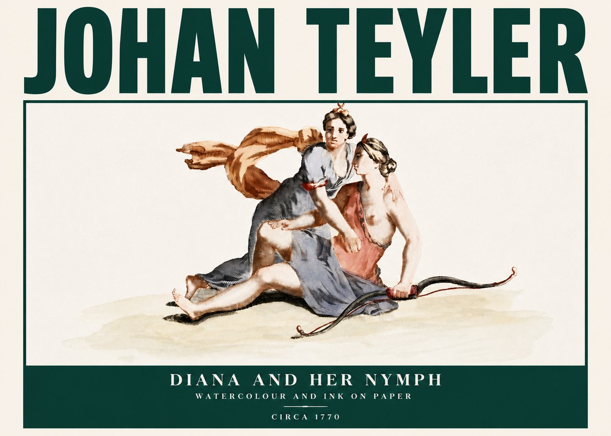 Johan Teyler Diana and Her Nymph No4 - Affiche