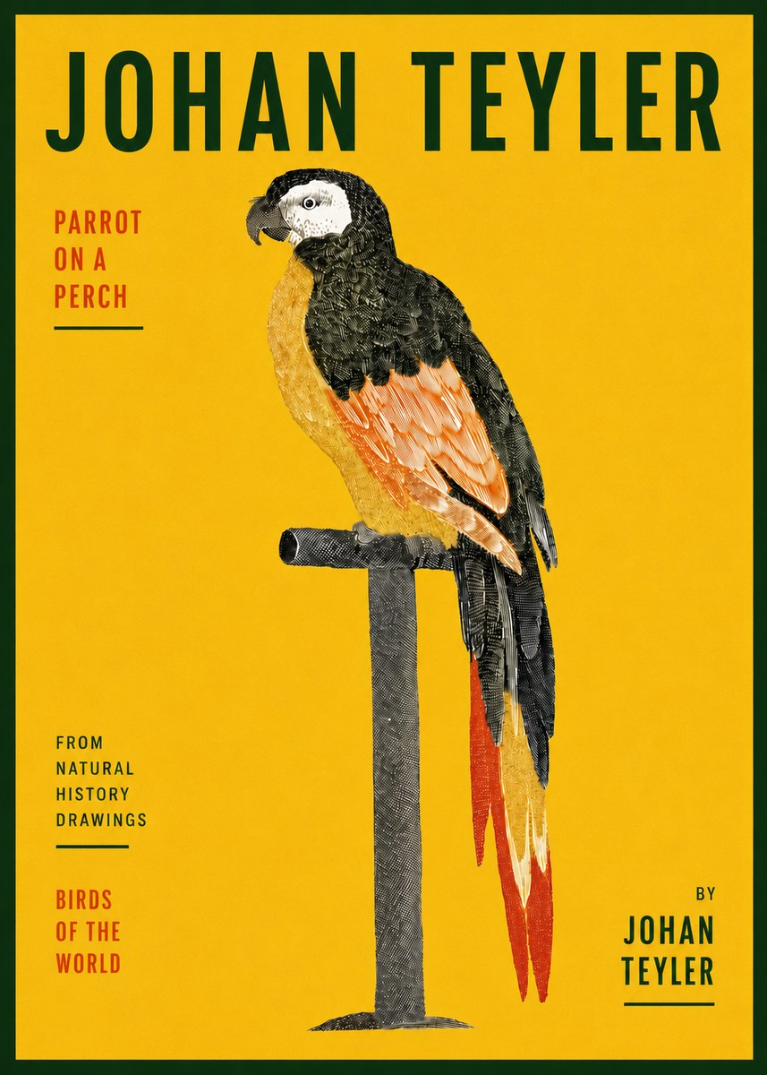 Johan Teyler Parrot on a Perch No5 - Affiche