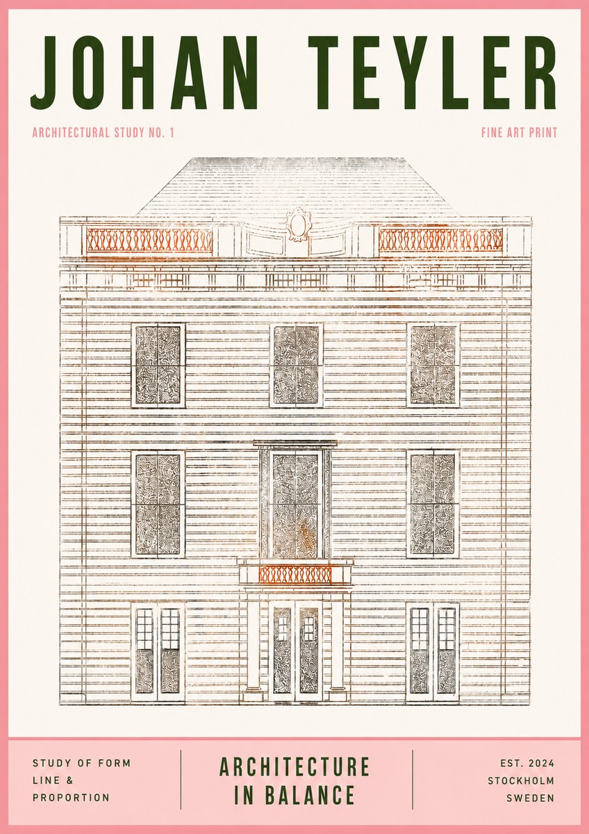 Johan Teyler Architectural Study No. 1 II No3 - Affiche