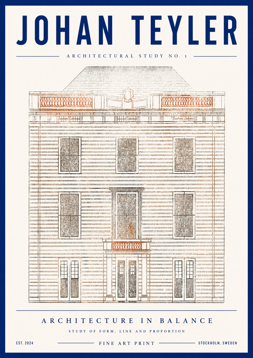 Johan Teyler Architectural Study No. 1 II No4 - Affiche