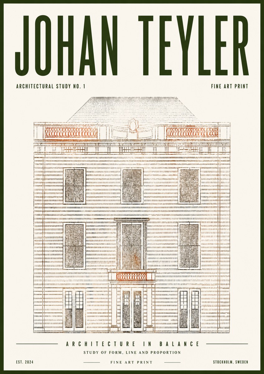 Johan Teyler Architectural Study No. 1 II No5 - Affiche