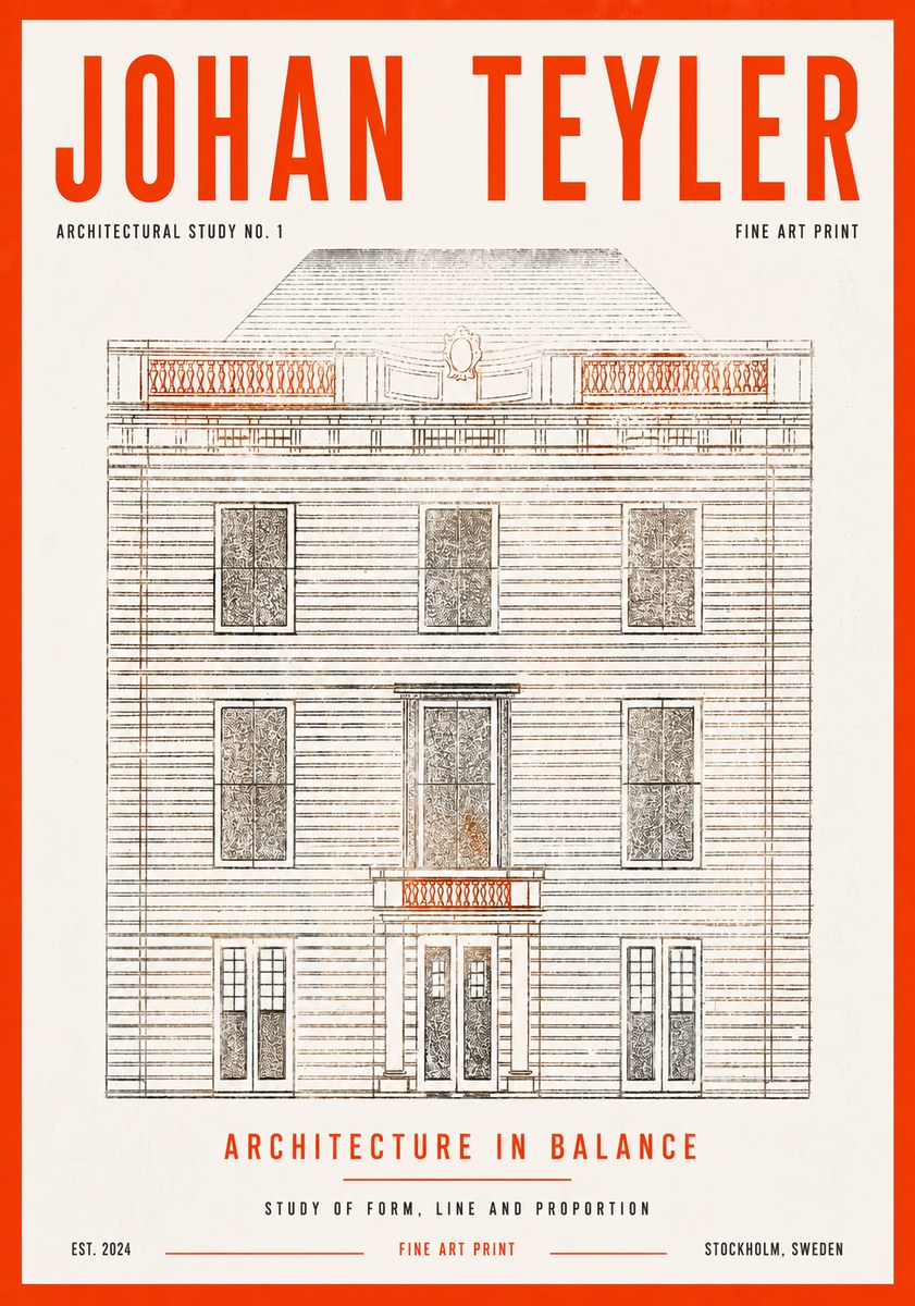 Johan Teyler Architectural Study No. 1 II No6 - Affiche