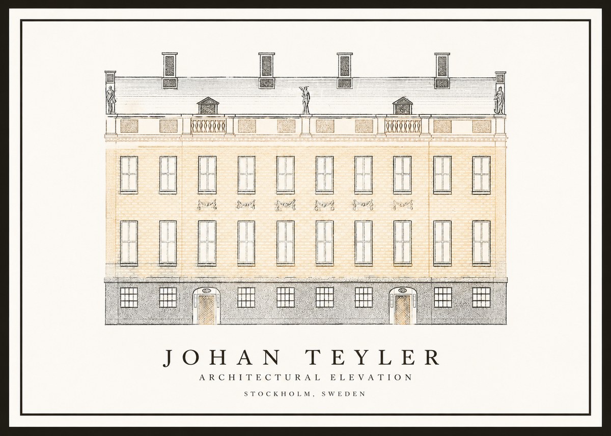 Johan Teyler Architectural Elevation No1 - Affiche