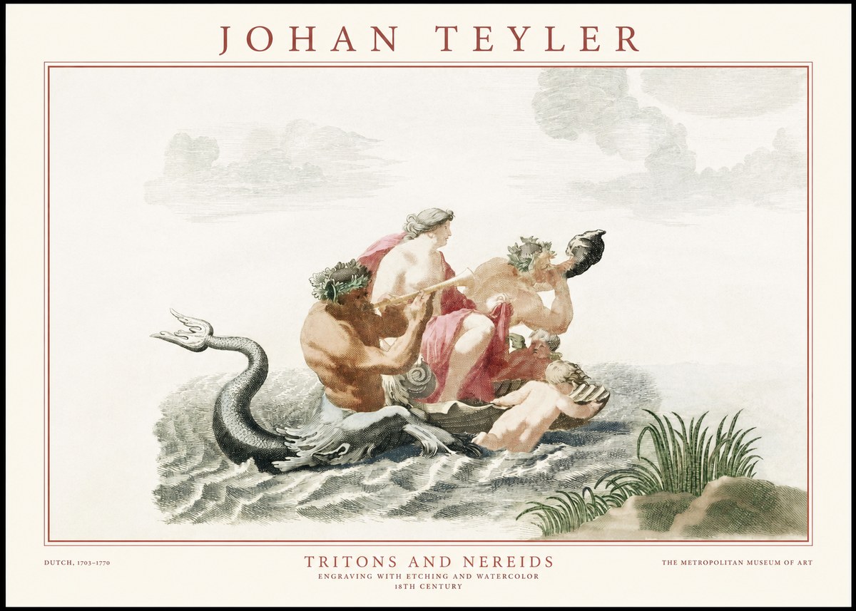 Johan Teyler Tritons and Nereids No1 - Affiche