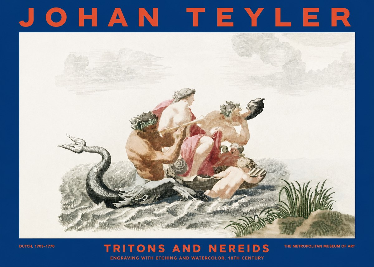 Johan Teyler Tritons and Nereids No2 - Affiche