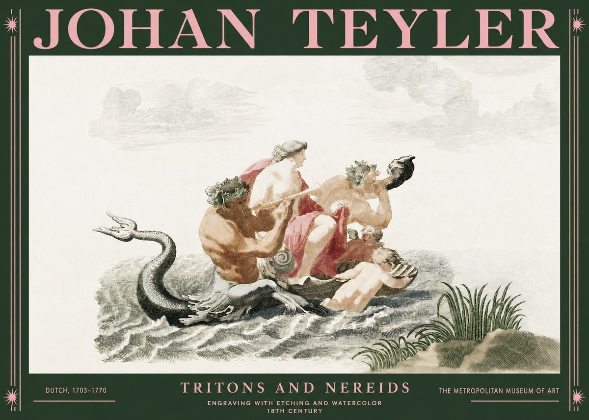 Johan Teyler Tritons and Nereids No3 - Affiche