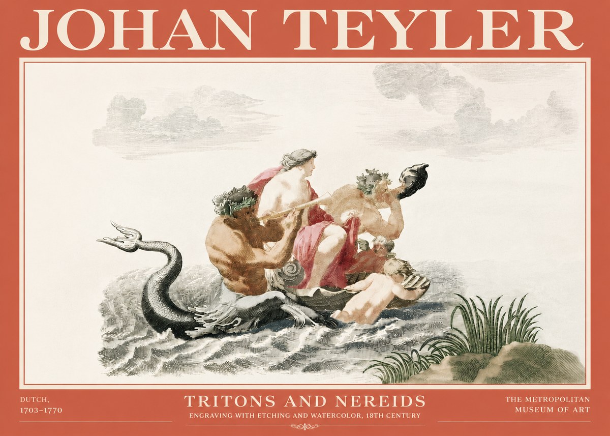 Johan Teyler Tritons and Nereids No4 - Affiche