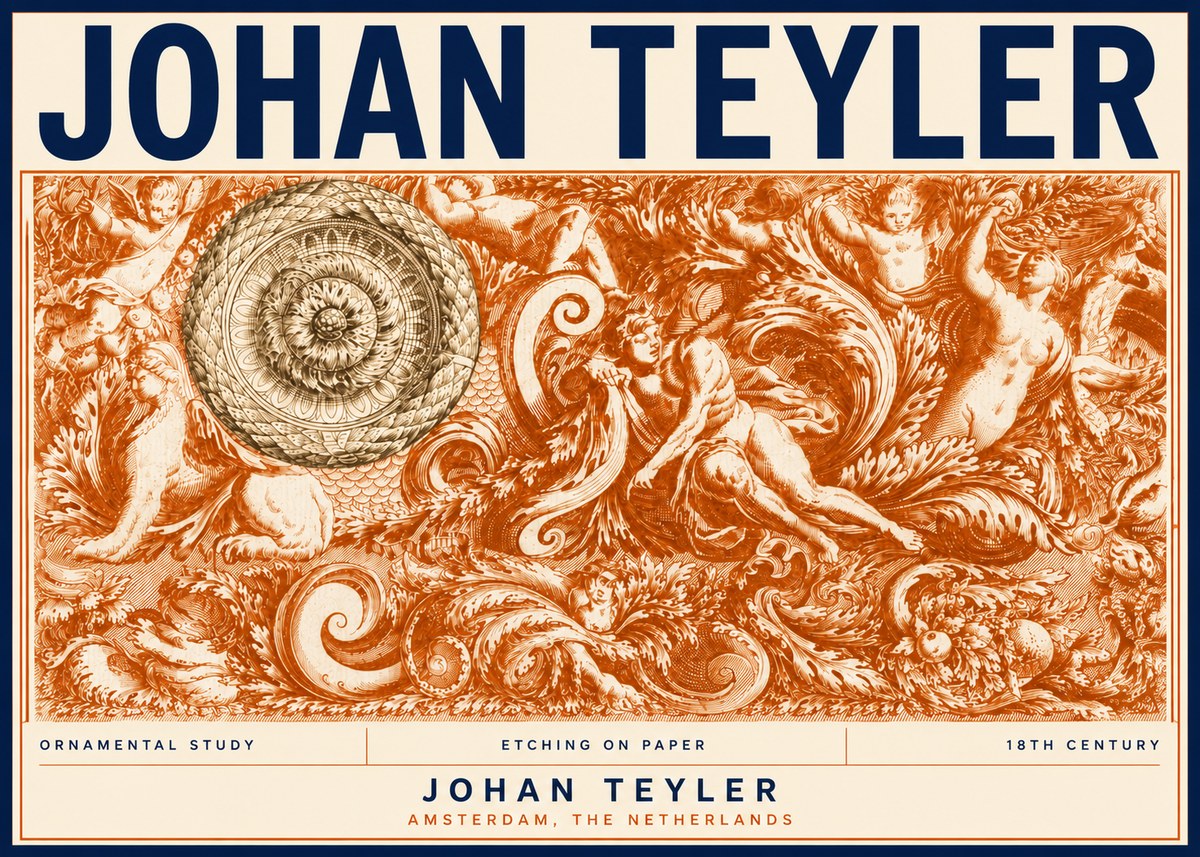 Johan Teyler Ornamental Study No5 - Affiche