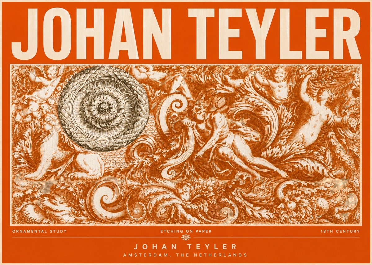 Johan Teyler Ornamental Study No6 - Affiche