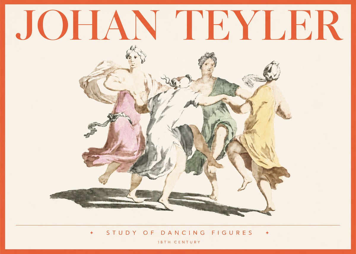 Johan Teyler Study of Dancing Figures No4 - Affiche