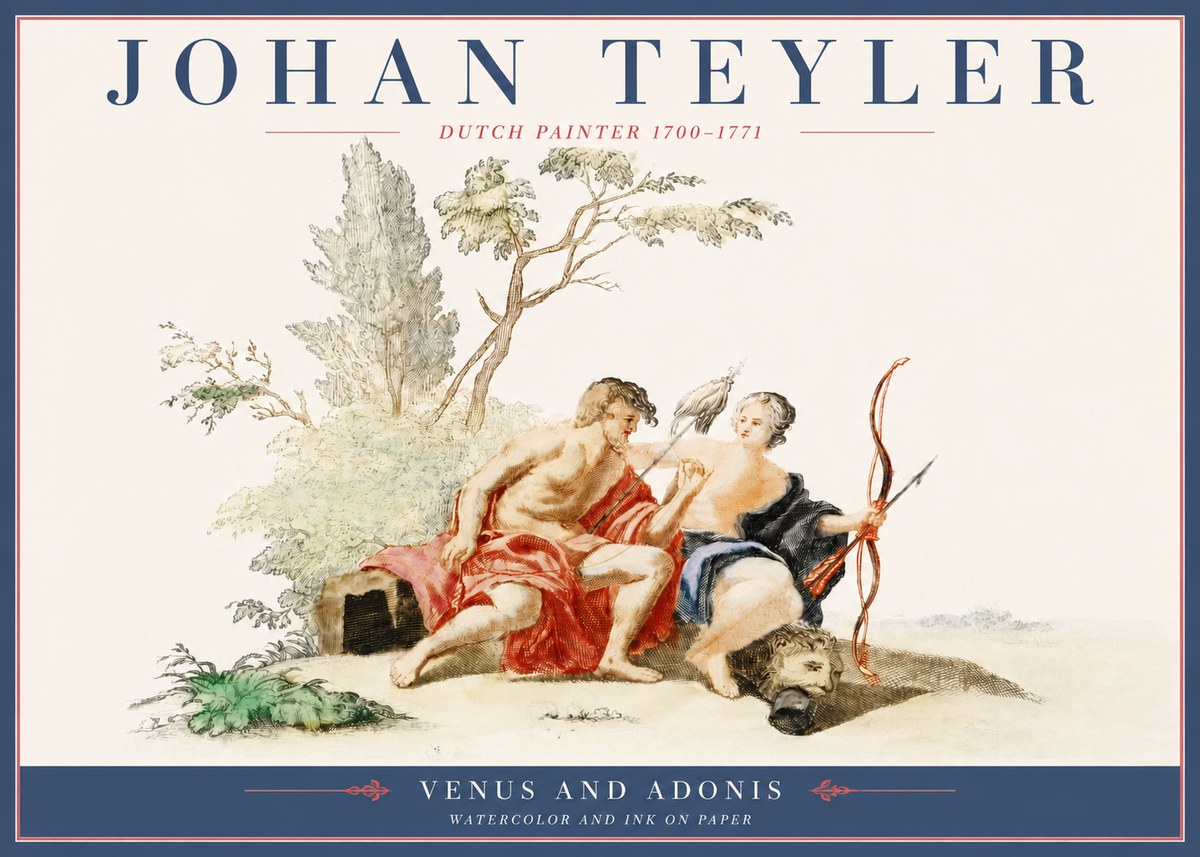 Johan Teyler Venus and Adonis No4 - Affiche