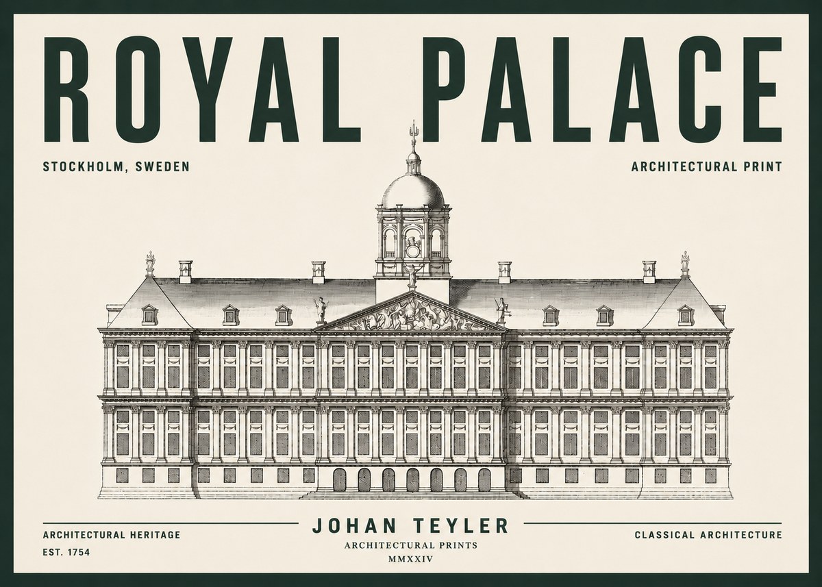 Johan Teyler Royal Palace No5 - Affiche