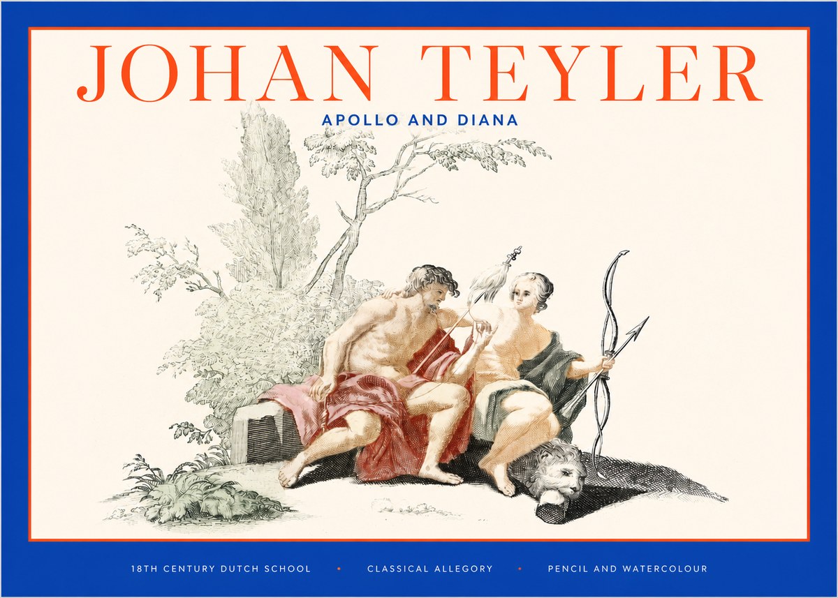 Johan Teyler Classical Study with Cupid and Symbols No6 - Affiche