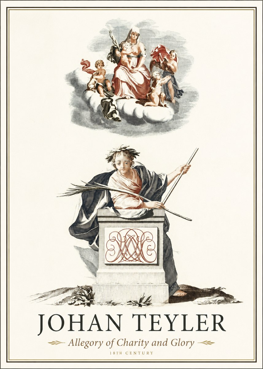Johan Teyler Allegory of Charity and Glory No1 - Affiche