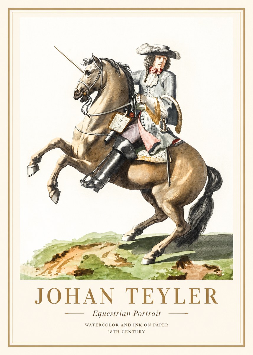 Johan Teyler Equestrian Portrait No1 - Affiche