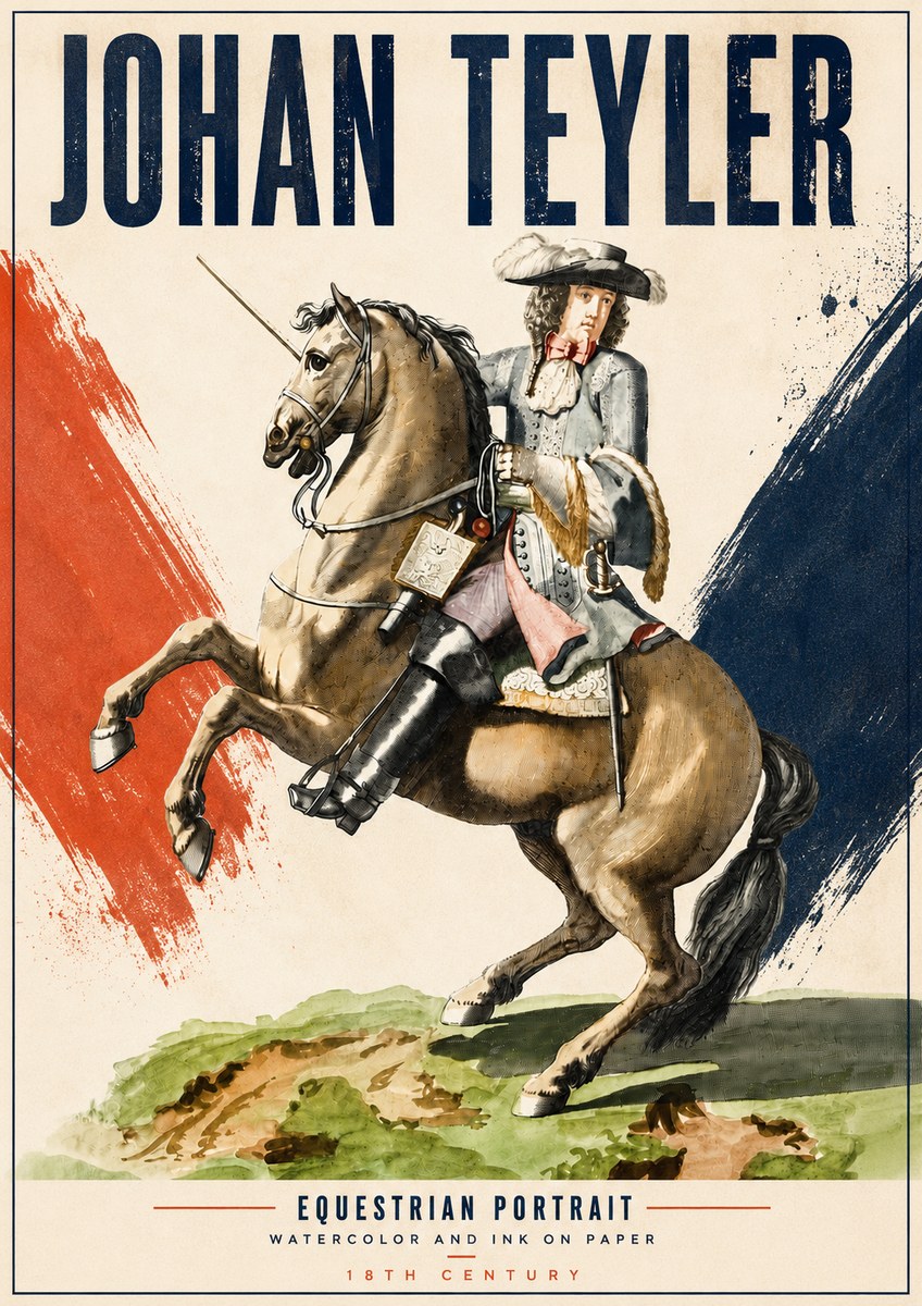 Johan Teyler Equestrian Portrait No5 - Affiche