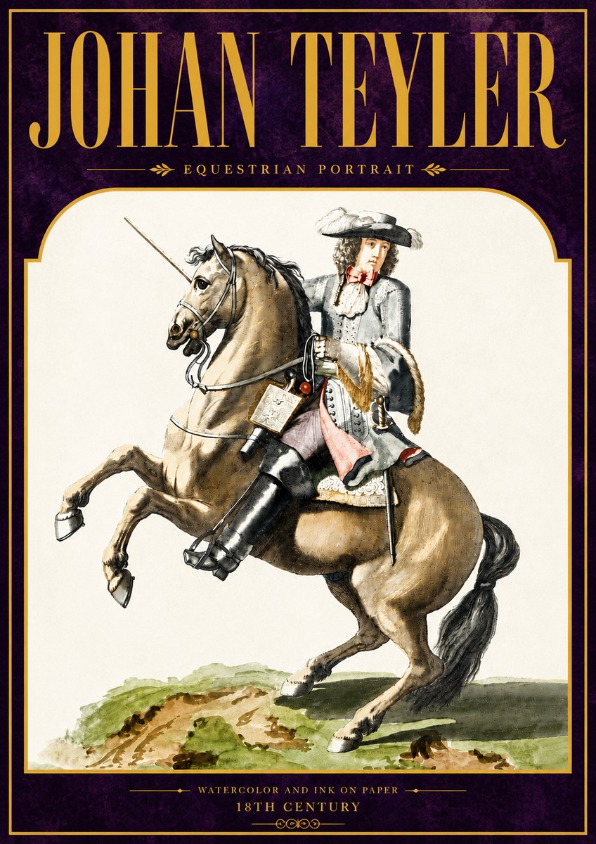 Johan Teyler Equestrian Portrait No6 - Affiche