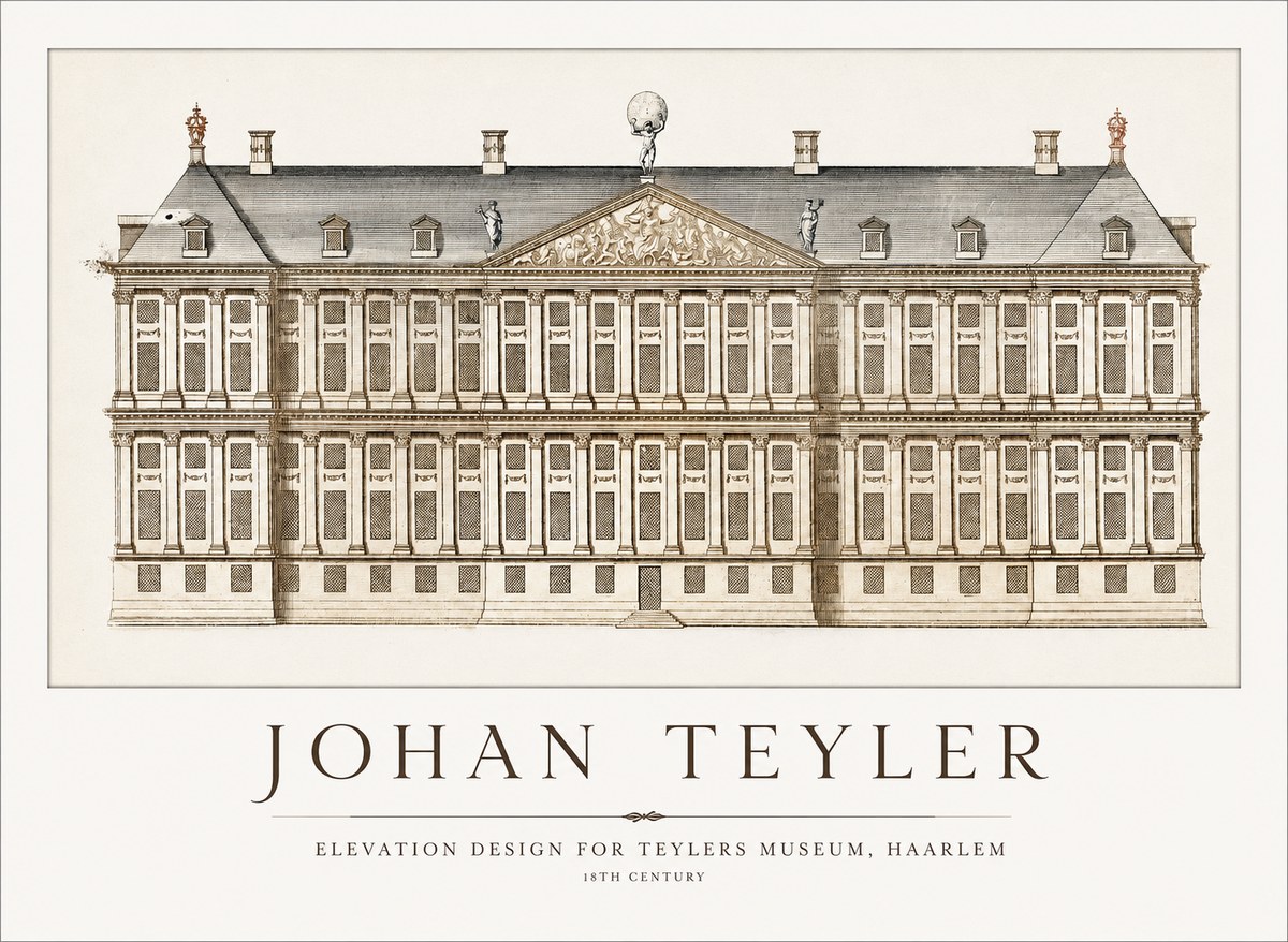 Johan Teyler Elevation Design for Teylers Museum, Haarlem No1 - Affiche