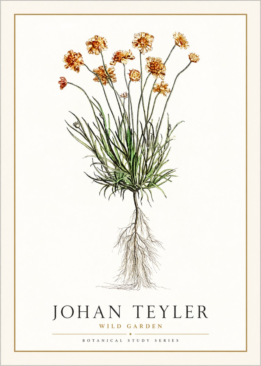 Johan Teyler Botanical Study No. 01 No6 - Affiche