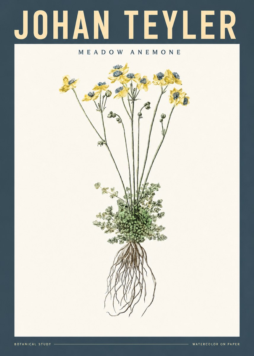 Johan Teyler Meadow Anemone No2 - Affiche