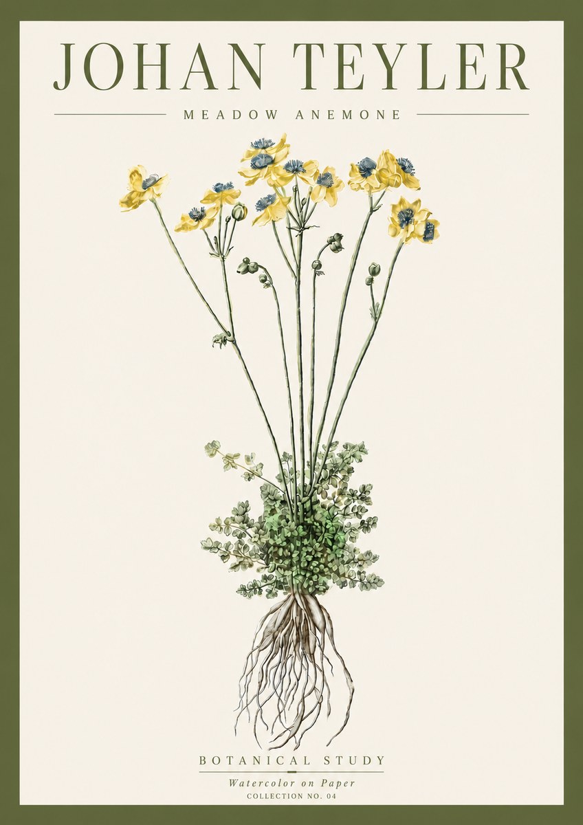 Johan Teyler Meadow Anemone No4 - Affiche