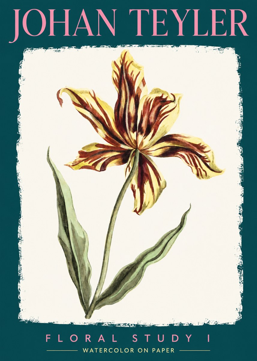 Johan Teyler Floral Study I No2 - Affiche