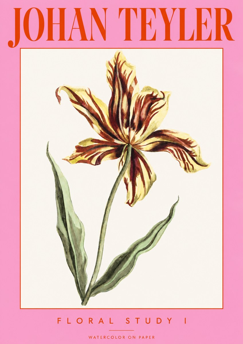 Johan Teyler Floral Study I No3 - Affiche