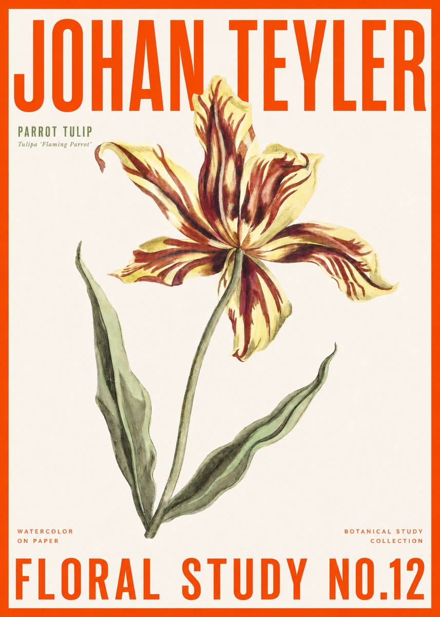 Johan Teyler Floral Study I No6 - Affiche