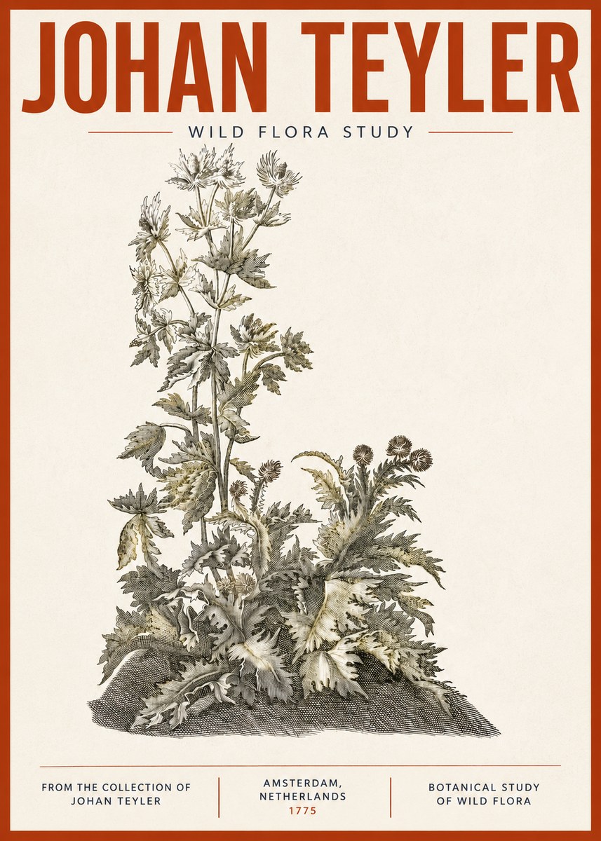 Johan Teyler Wild Flora Study No4 - Affiche