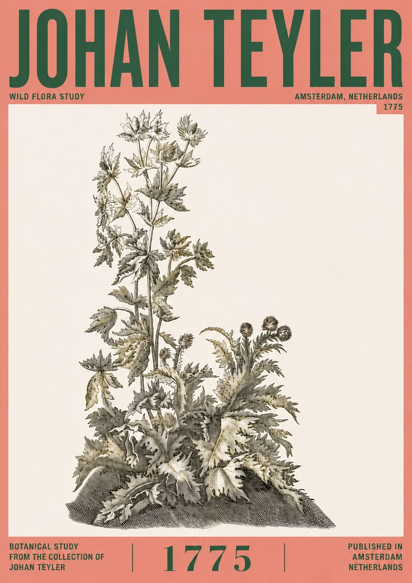 Johan Teyler Wild Flora Study No6 - Affiche