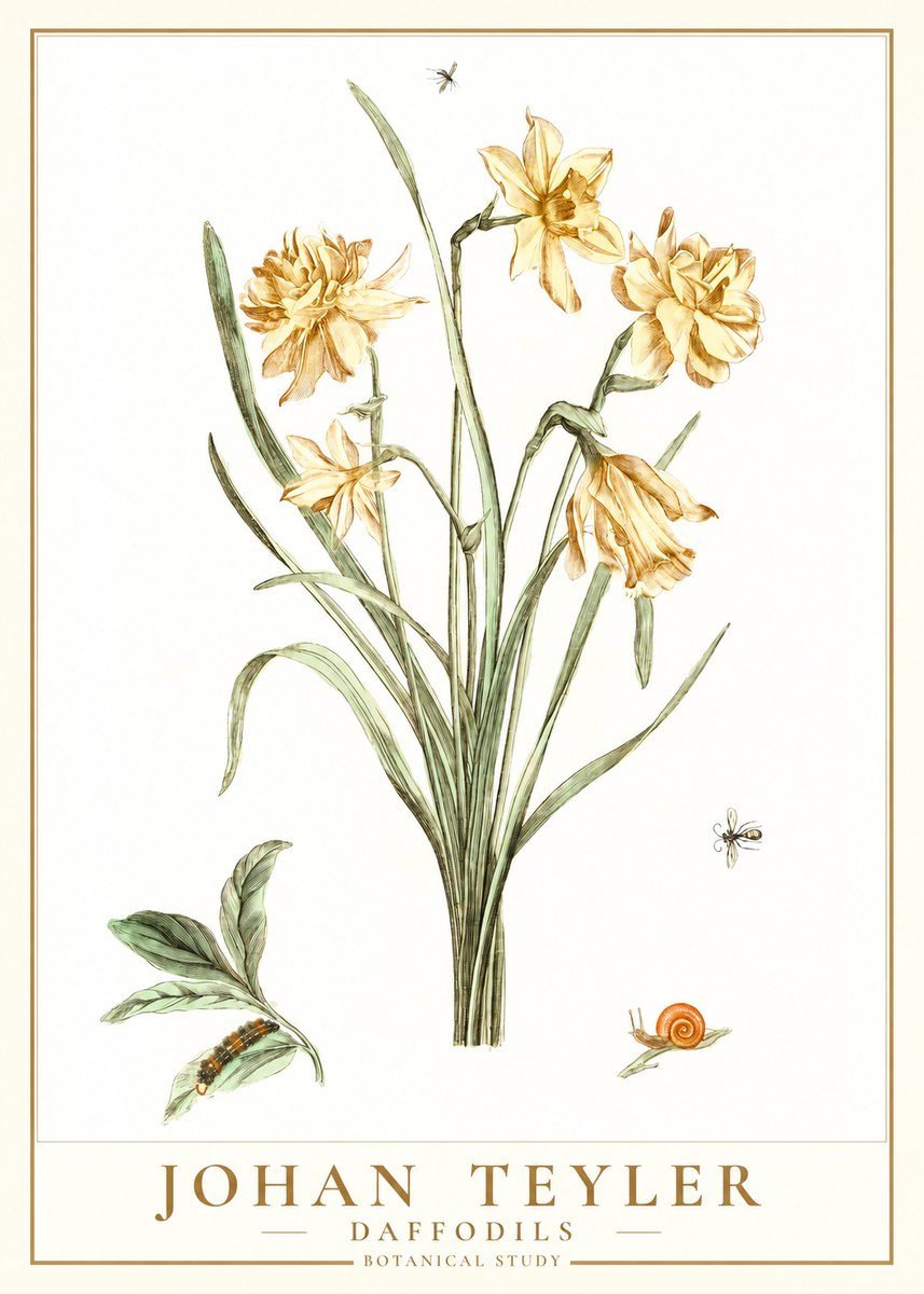 Johan Teyler Daffodils No1 - Affiche