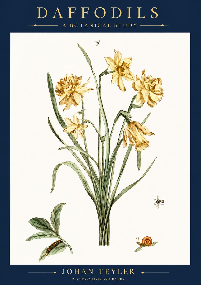 Johan Teyler Daffodils No6 - Affiche
