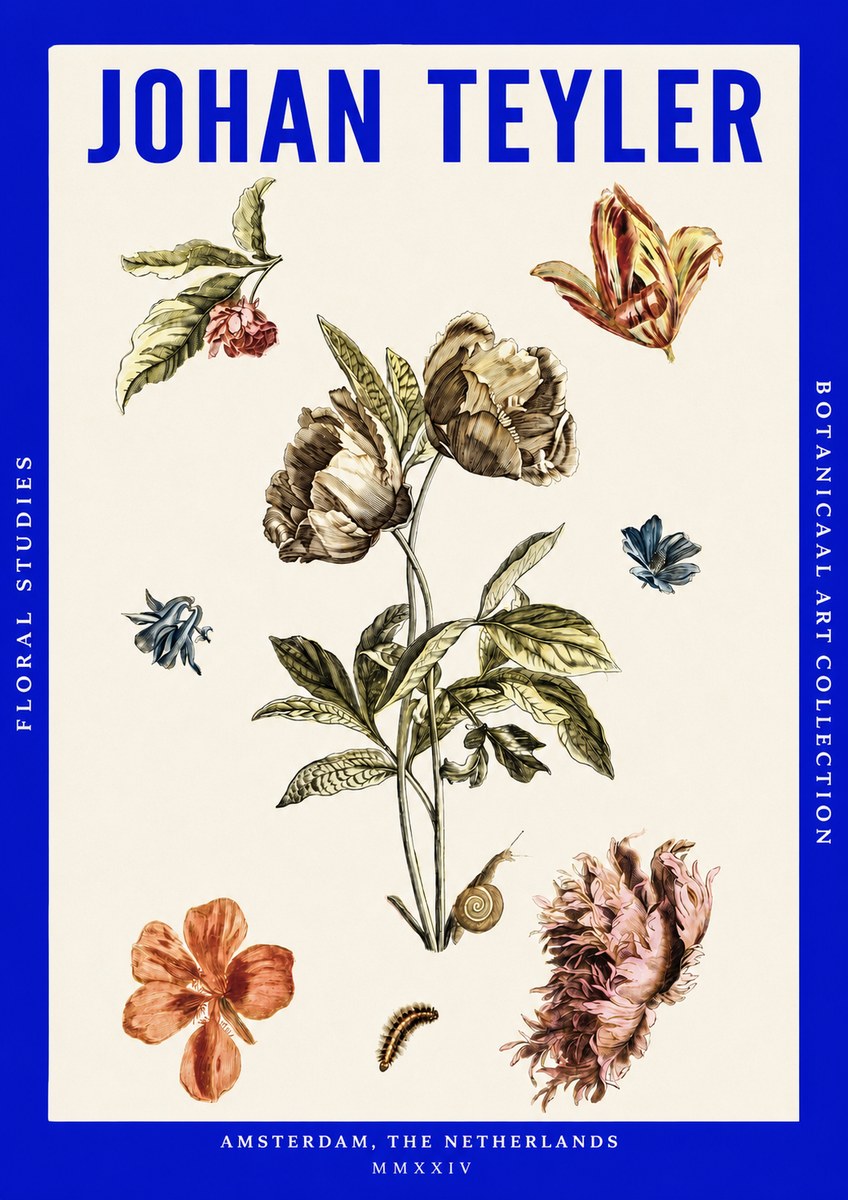 Johan Teyler Floral Studies No3 - Affiche