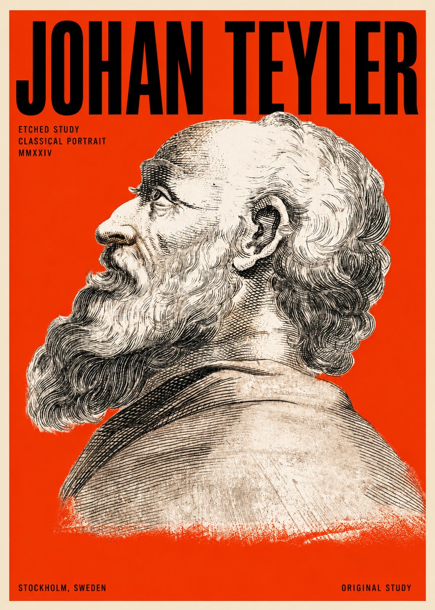 Johan Teyler Profile Study No2 - Affiche
