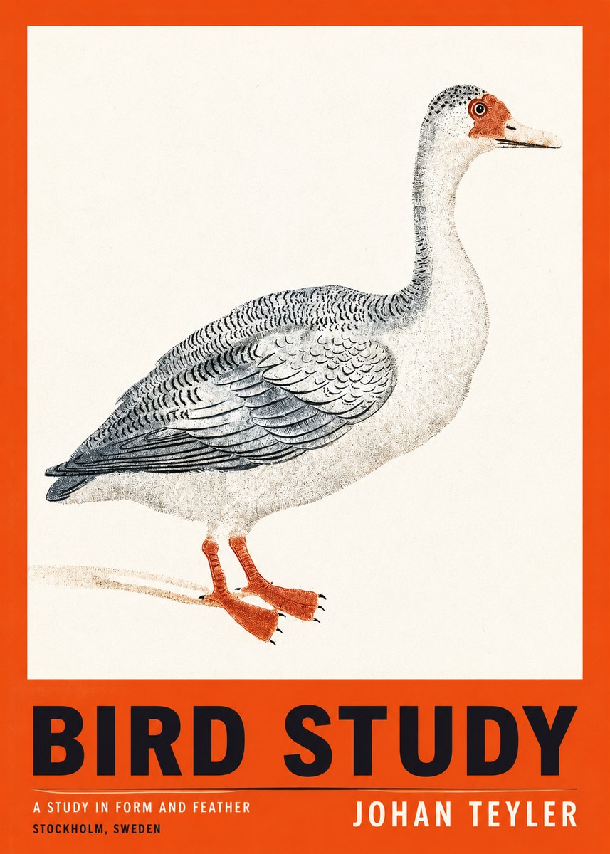 Johan Teyler Goose Study No3 - Affiche