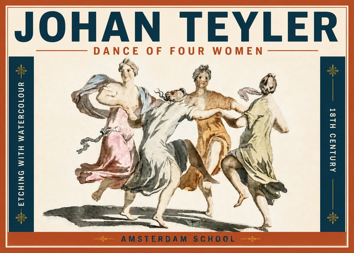 Johan Teyler Dance of Four Women No5 - Affiche