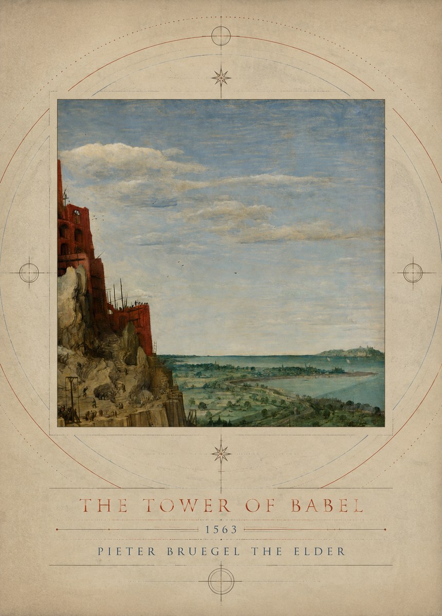 Pieter Bruegel The Tower of Babel X No3 - Affiche