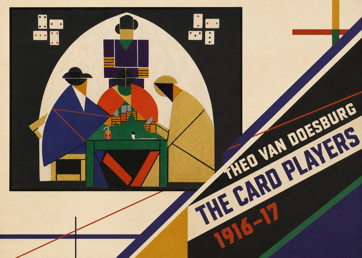 Theo van Doesburg The Card Players No4 - Affiche