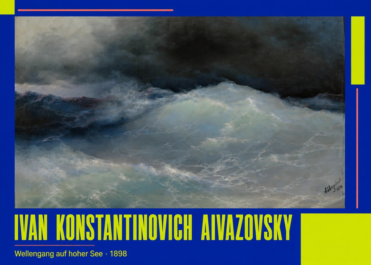 Ivan Konstantinovich Aivazovsky Wellengang Auf Hoher See No2 - Affiche