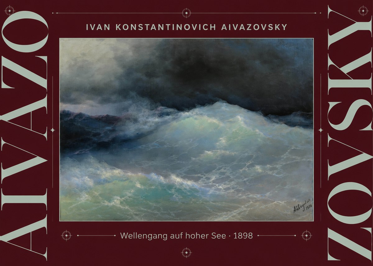 Ivan Konstantinovich Aivazovsky Wellengang Auf Hoher See No3 - Affiche