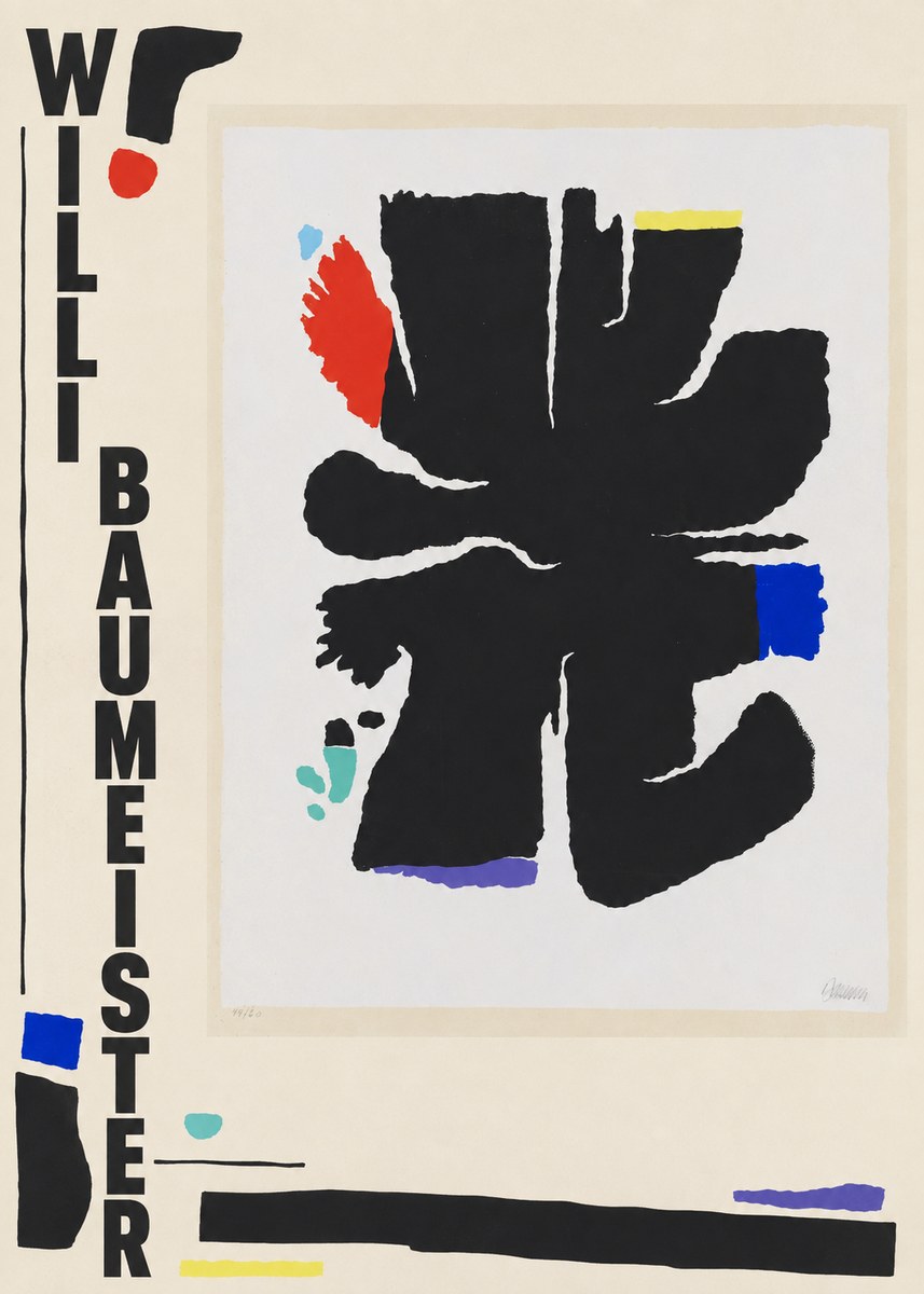 Willi Baumeister Abstract Composition No6 - Affiche