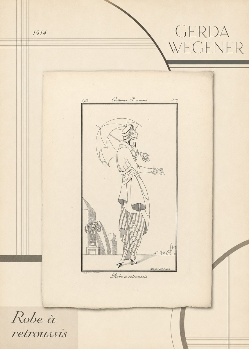 Gerda Wegener Robe À Retroussis No4 - Affiche