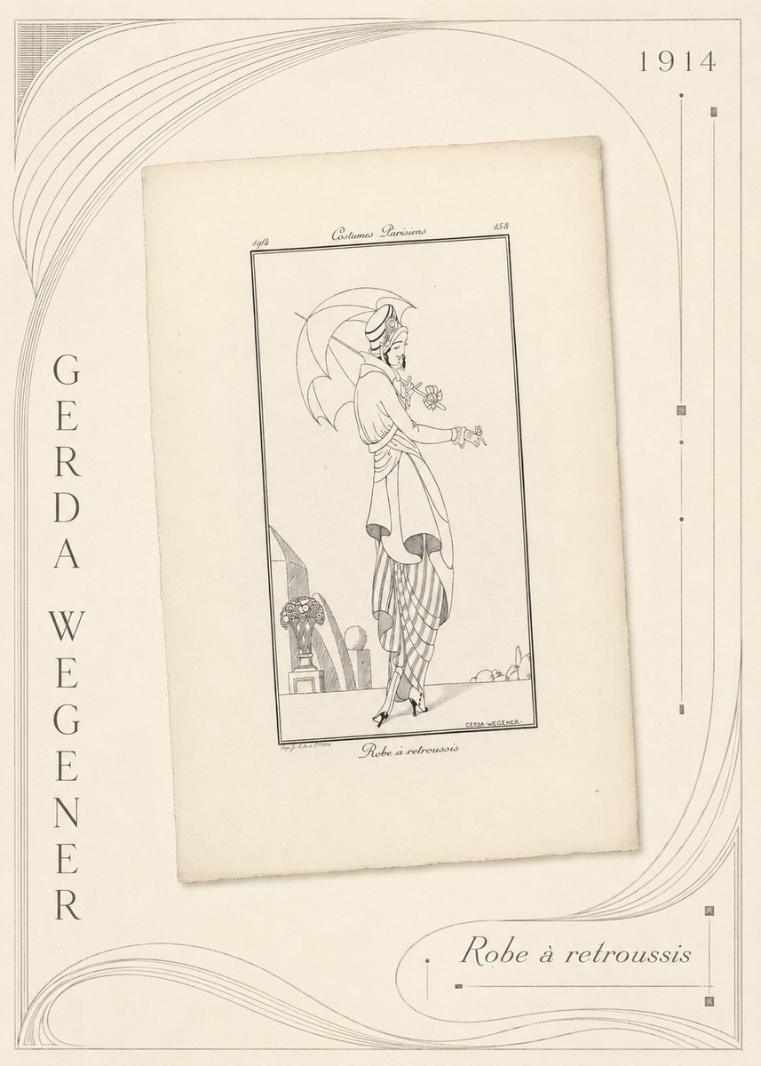 Gerda Wegener Robe À Retroussis No5 - Affiche