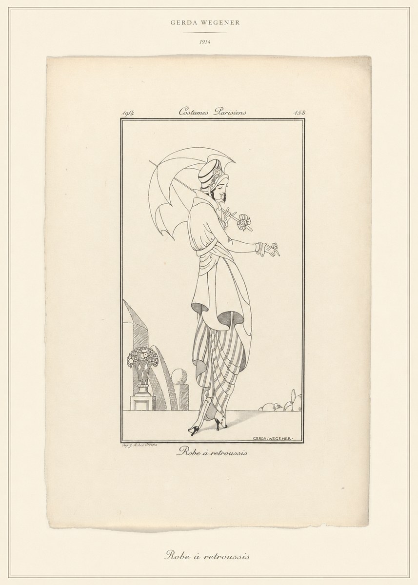 Gerda Wegener Robe À Retroussis No6 - Affiche
