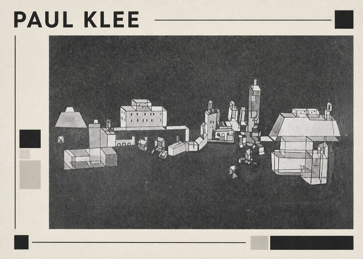 Paul Klee Architectural Forms No1 - Affiche