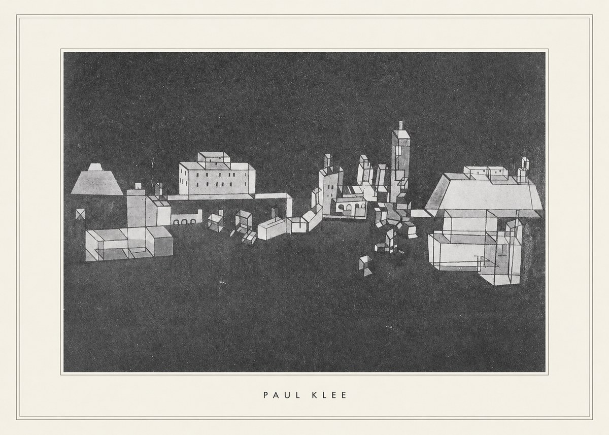Paul Klee Architectural Forms No5 - Affiche