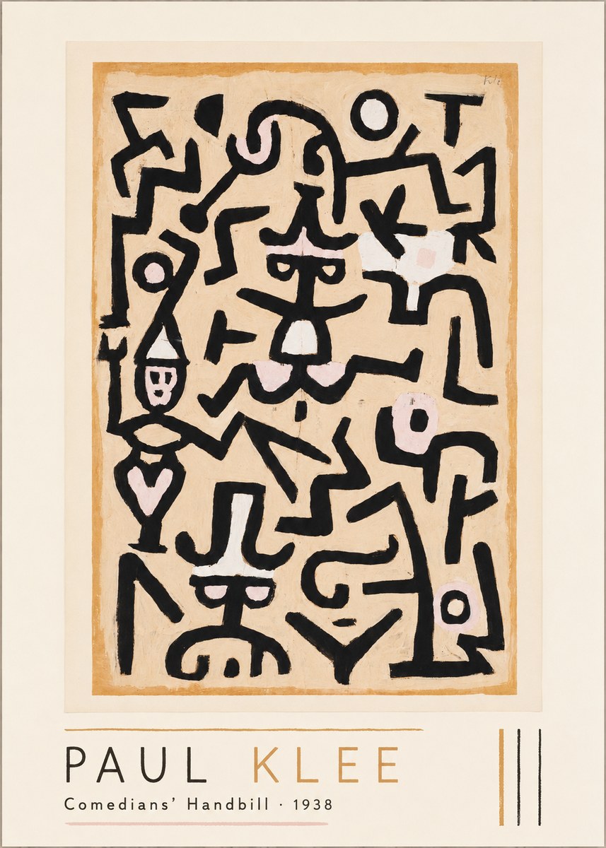 Paul Klee Comedians' Handbill No1 - Affiche