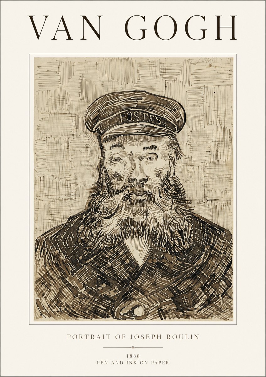 Van Gogh Portrait of Joseph Roulin I No1 - Affiche